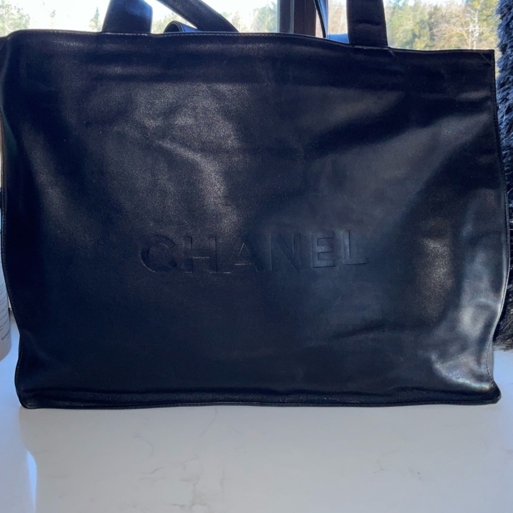Chanel Lambskin Leather Tote Bag - Picture 4 of 14